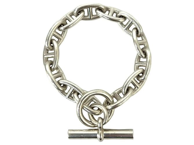 Hermès Pulseira Charm Chaine d'Ancre GM Hermes Prata