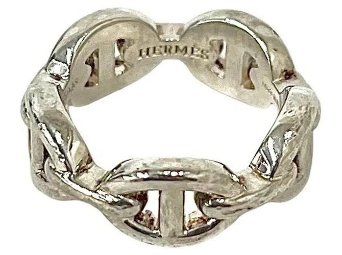 Hermès Chaine d'Ancre Enchainée Ring Silber