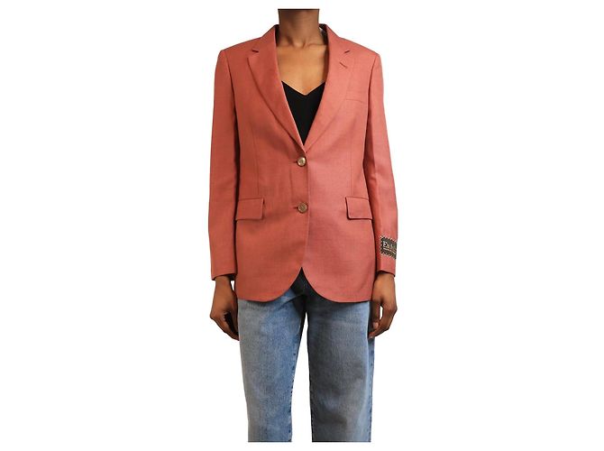 Gucci Dusty pink linen blazer - size S