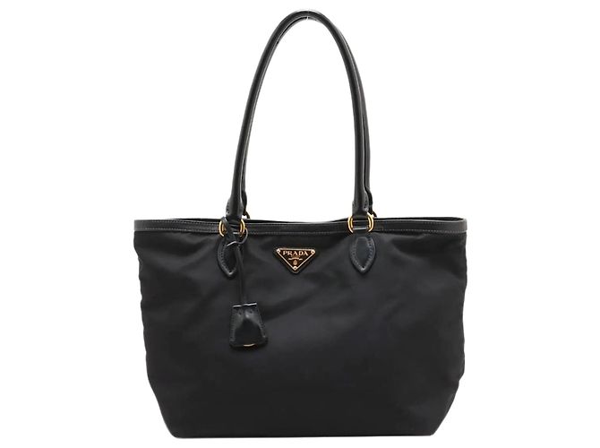 Prada Piccola borsa tote in nylon nera Nero