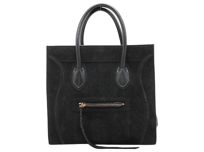 Céline Borsa tote Phantom in suede nero