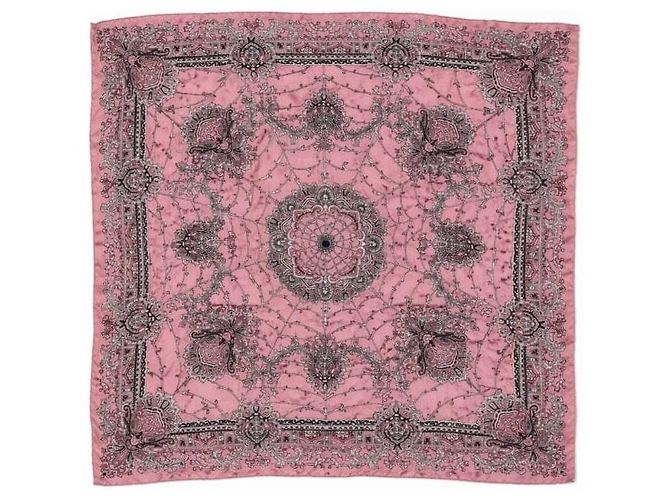 Etro Bufanda de seda paisley rosa