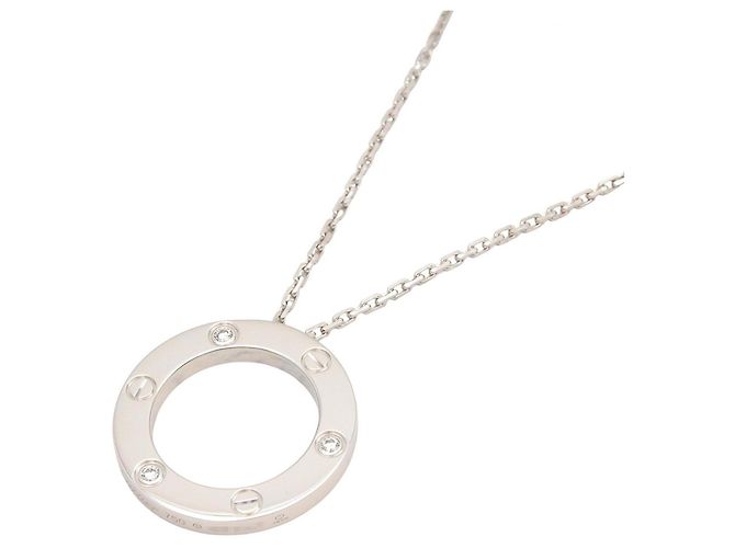 Collar Cartier Love Circle 3PD Plata