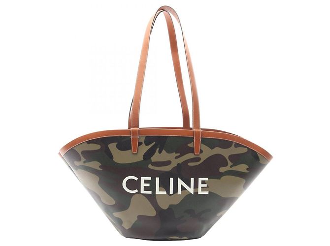 Céline Borsa a Spalla Camouflage Celine Couffin Marrone Multicolore Verde
