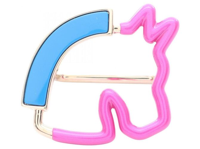 Ring Anel de lenço Cheval Neon Hermès Rosa Dourado