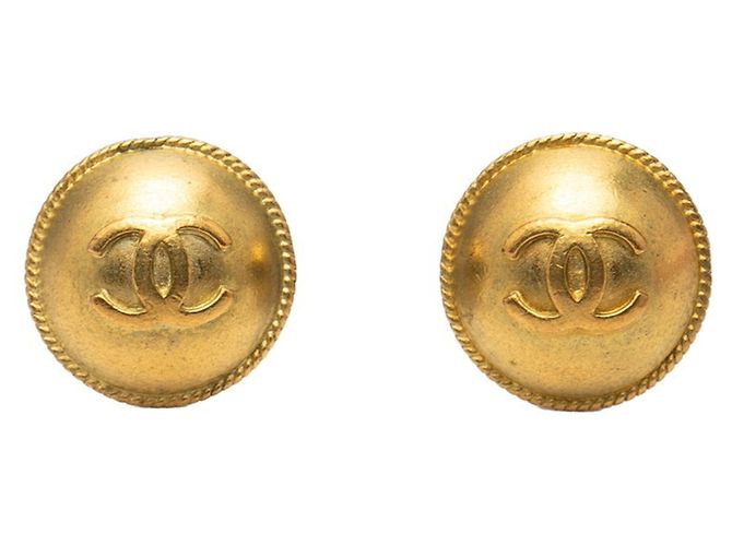 Orecchini vintage a clip Coco Mark di Chanel D'oro