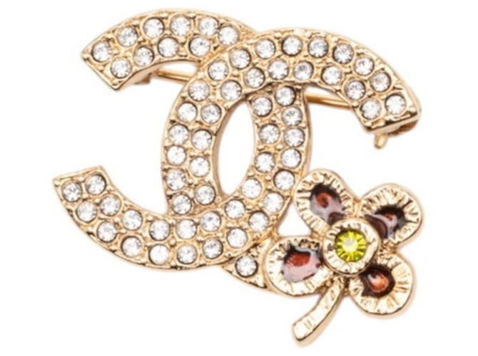 Timeless Broche Trevo Coco da Chanel Dourado