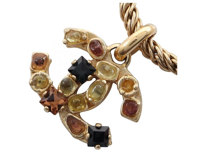 Collana Chanel Coco Mark Gripoix Multicolore D'oro