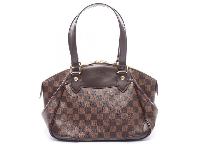 Borsa a Spalla Verona PM Louis Vuitton Marrone Damier ebene