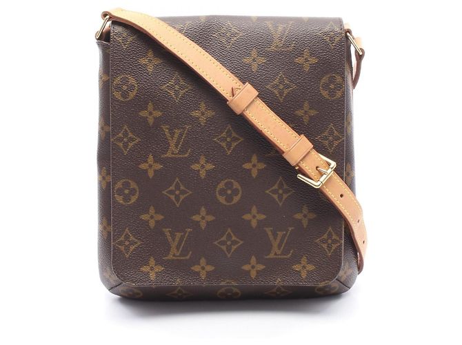 Sac à main Musette Salsa à courte bandoulière Louis Vuitton Marron Monogramme