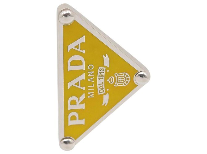 Brincos de clip em prata 925 Prada Amarelo