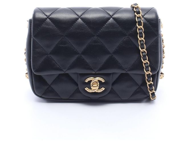 Borsa a spalla piccola matelassé Chanel Nero