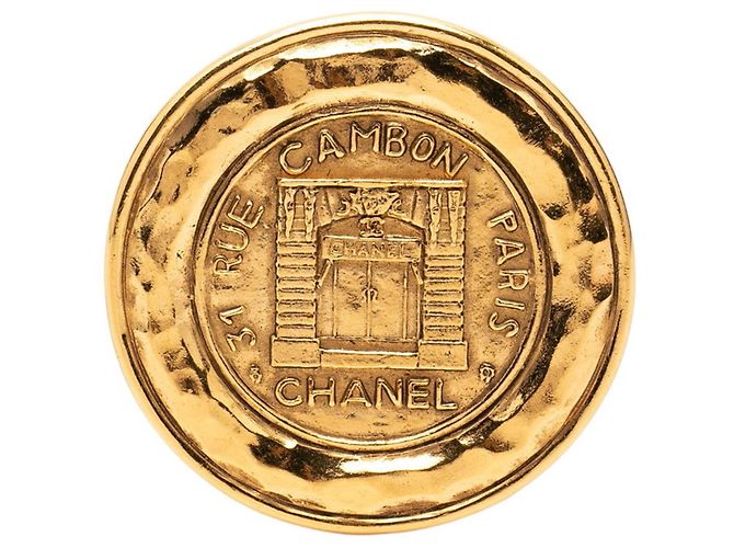 Cambon Spilla Placcata Oro Chanel D'oro 