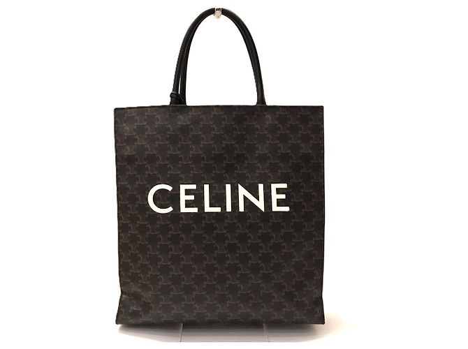 Céline Sac cabas vertical Triomphe de Celine Marron Noir