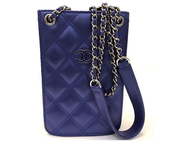 Borsa a catena Matelassé Chanel Blu