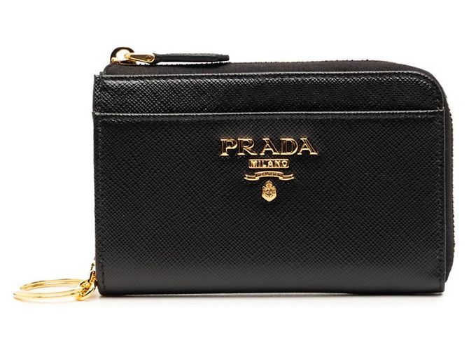 Prada Black Saffiano Leather Coin Purse