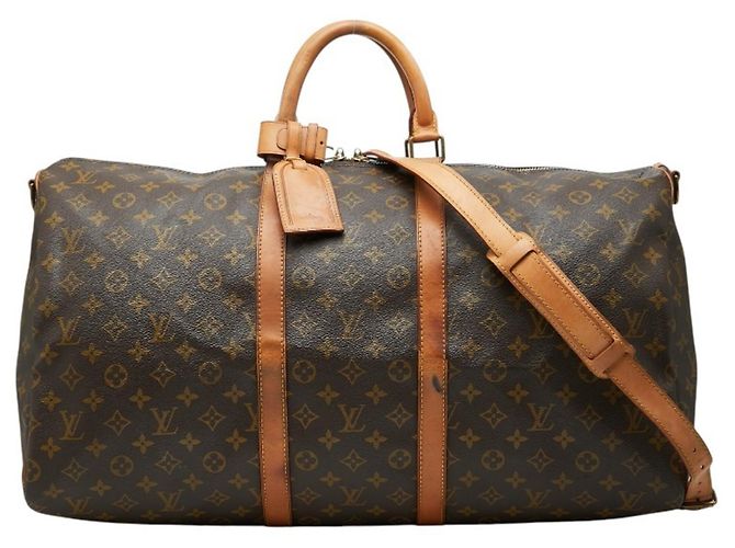 Louis Vuitton Monogram Keepall Bandoulière 55 Marrom