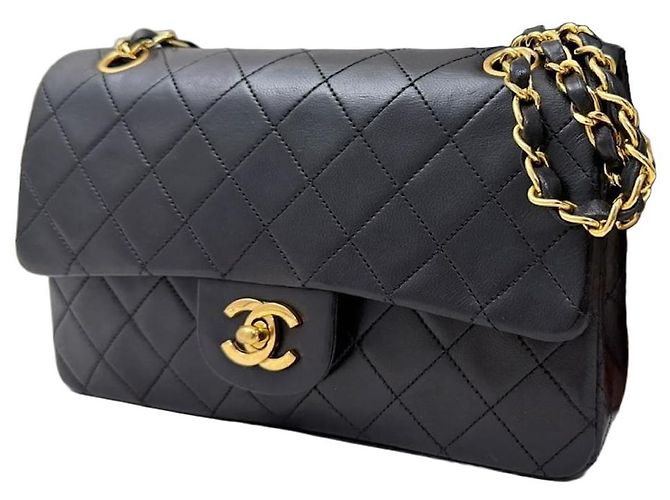 Chanel Timeless - Bolsa Clássica de Dupla Aba em Couro 23 Preto