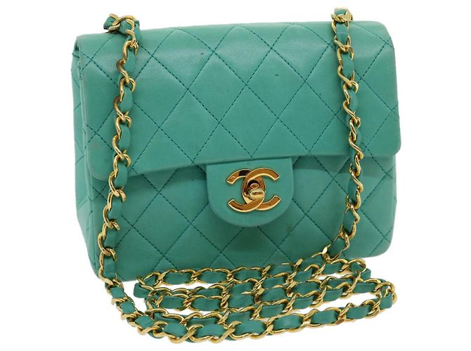 Chanel Square Classic Single Flap Quilted Lambskin Mini
