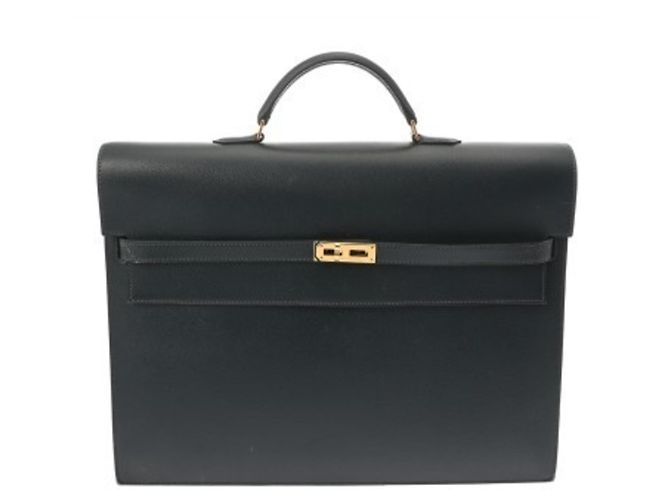 Hermès HERMES Kelly Depeches 38 Mallette Marine Bleu Marine