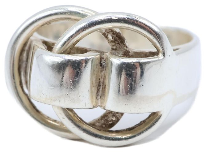 Hermès Deux Ano Ring Silber Geld
