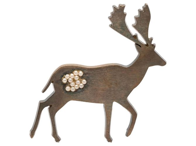 Broche Rena de Coco Mark da Chanel Dourado