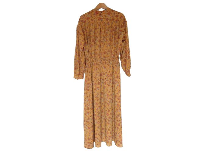 Autre Marque Blumenmusterkleid Green Label Relaxing Orange