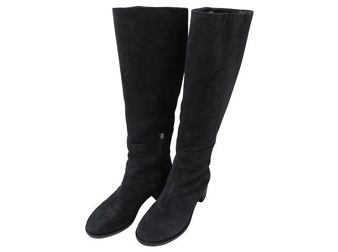 Max Mara Suede Boots Blue Navy blue