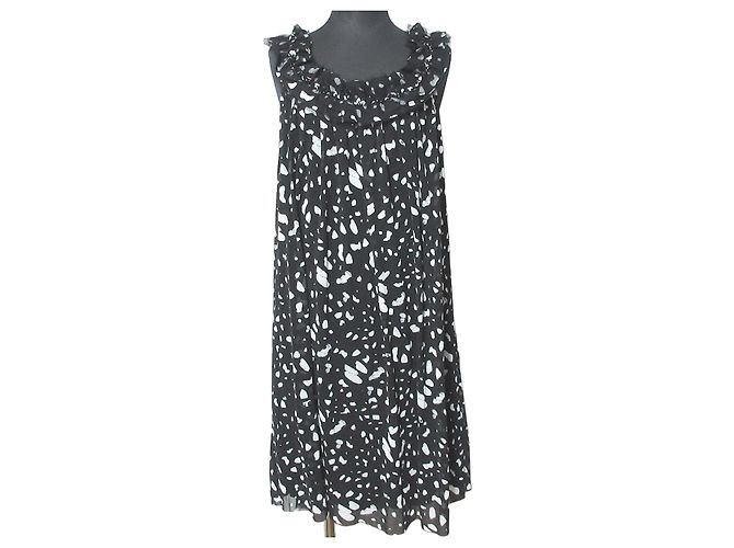 Autre Marque Vestido de Power Net estampado VIVIENNE TAM Negro
