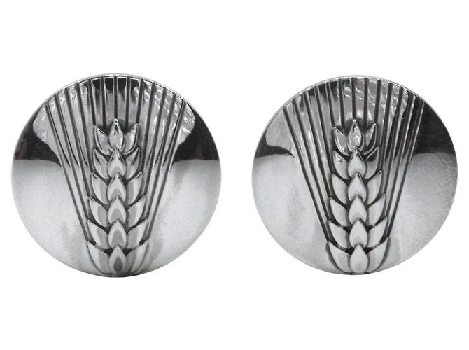 Autre Marque Georg Jensen Wheat Ear Silver 925 Cufflinks