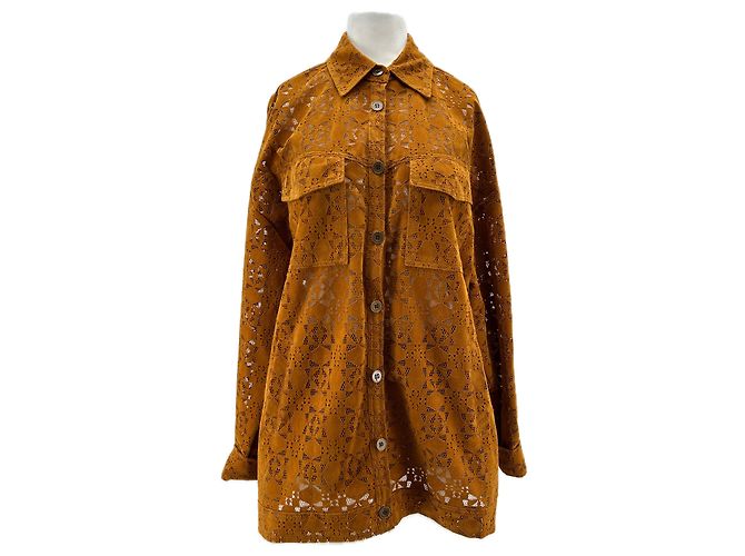 Autre Marque Sobrecamisa UNICO Beige de Algodón Talla S