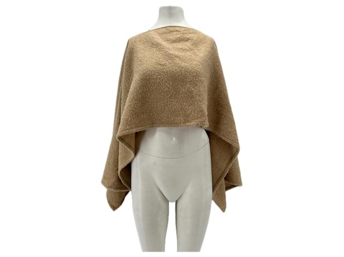 Autre Marque Beiger Wollponcho 
