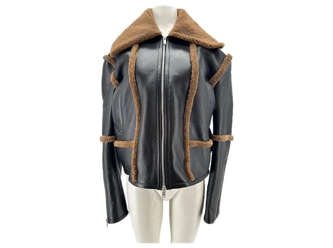 Autre Marque Giacca Bomber MESDYVEN in pelle nera Nero