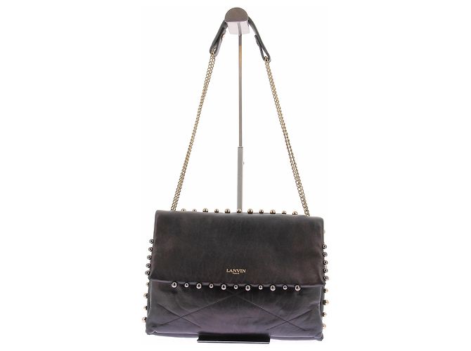 Borsa a mano Lanvin in pelle nera Nero