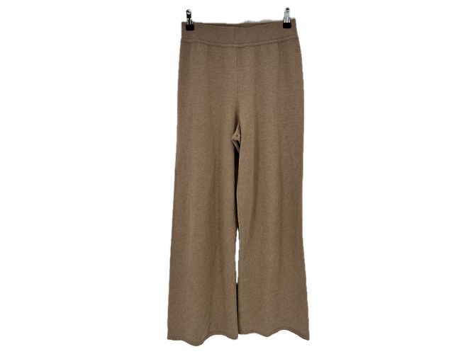 Autre Marque Braune gerade Hose aus Kaschmir