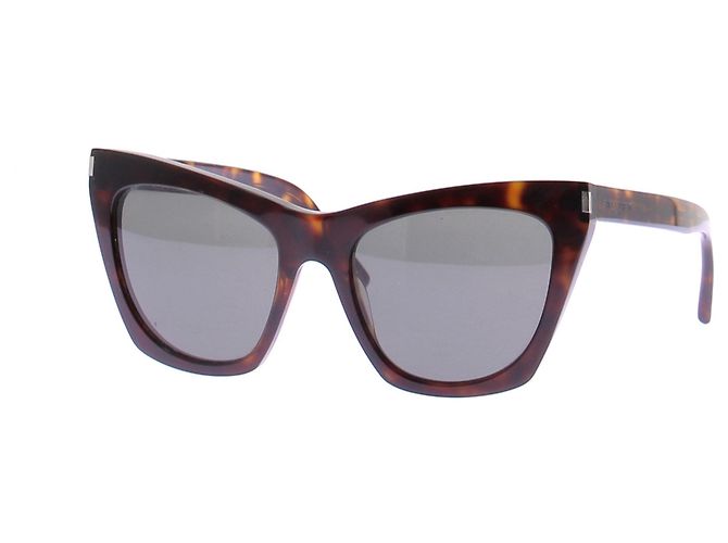 Gafas de sol Saint Laurent Marrones Efecto Escamado Castaño