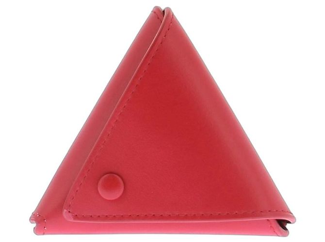 Bottega Veneta Monedero triangular rojo Roja