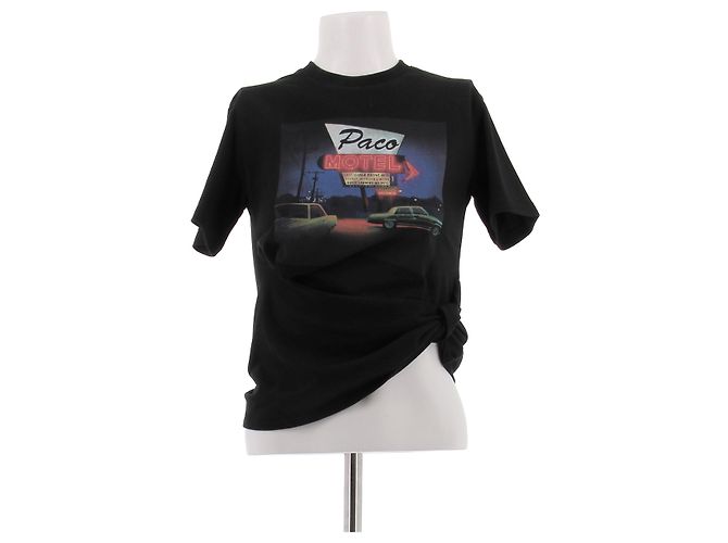 Paco Rabanne T-shirt nera "PACO MOTEL" Nero