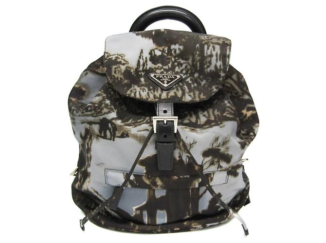 Zaino Camouflage Prada Tessuto Medio Multicolore