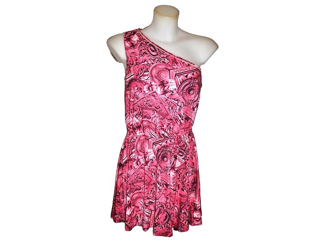 robe Versace Jeans Couture rose à motif taille 40 Multicolore