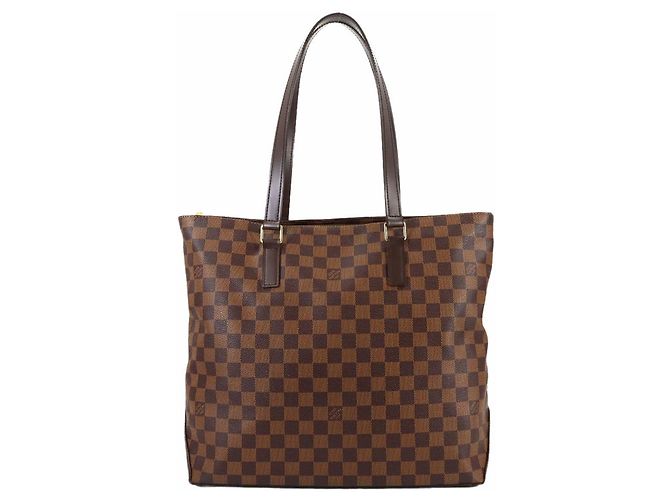 Sac à main Louis Vuitton Damier Cabas Mezzo Marron Damier ebène