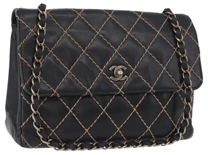 Chanel Matelassé Pelle Nera Grande Nero