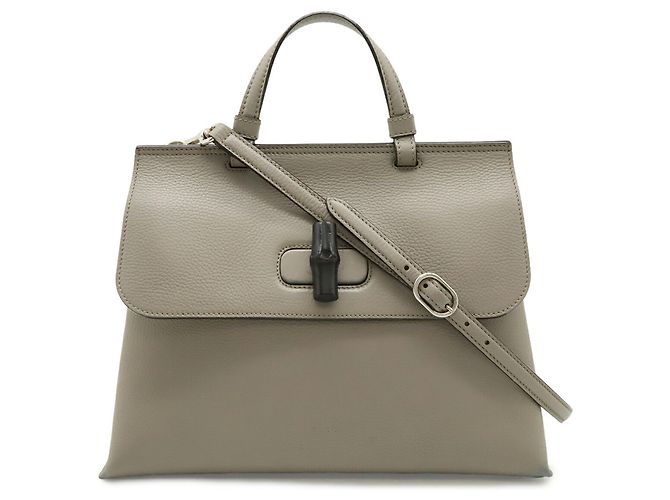 GUCCI Bamboo Daily Medium Handbag Brown