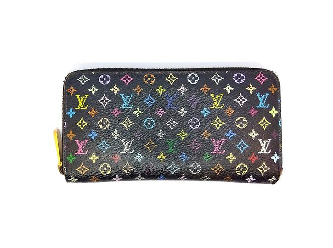 Louis Vuitton Zippy Wallet Monogram Multicolor Black Multiple colors