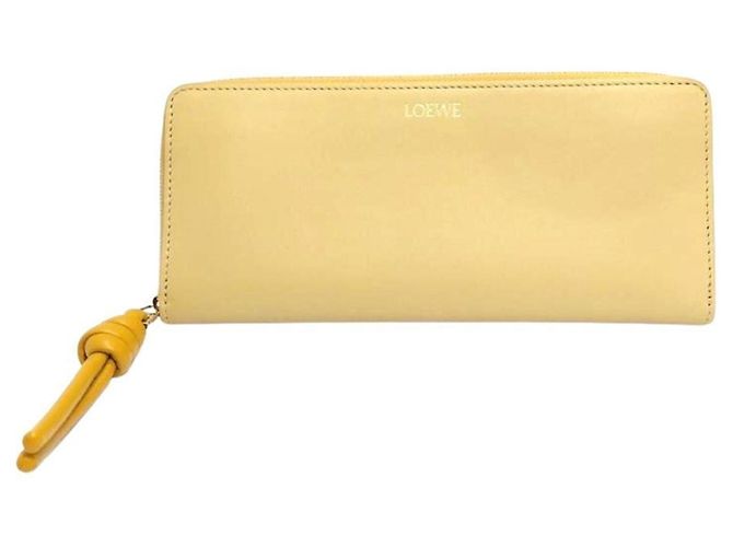 Loewe Knot Reißverschluss-Geldbörse Gelb