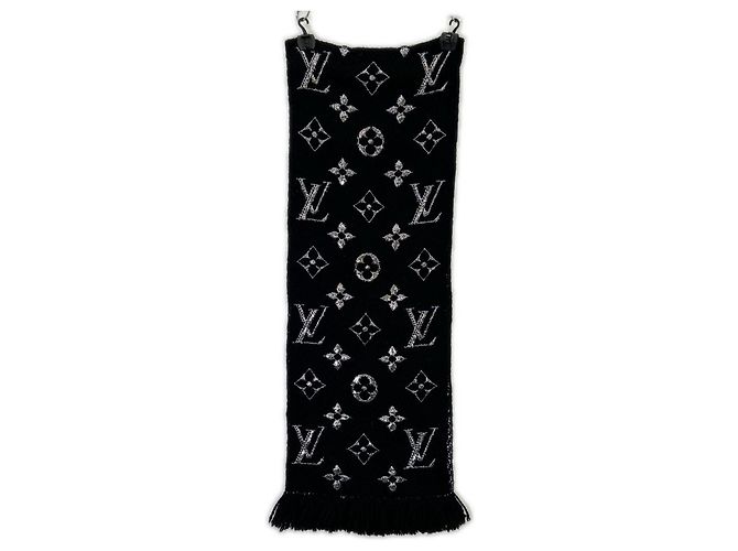Sciarpa in lana nera Louis Vuitton Nero