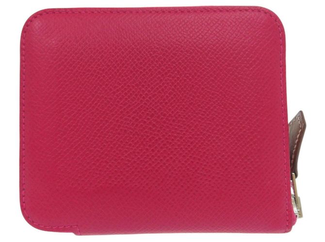 Monedero compacto Azap de seda Hermès Rosa