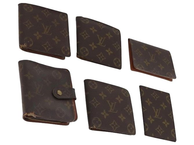 Billetera Monograma LOUIS VUITTON 6 Set LV Auth BA12174