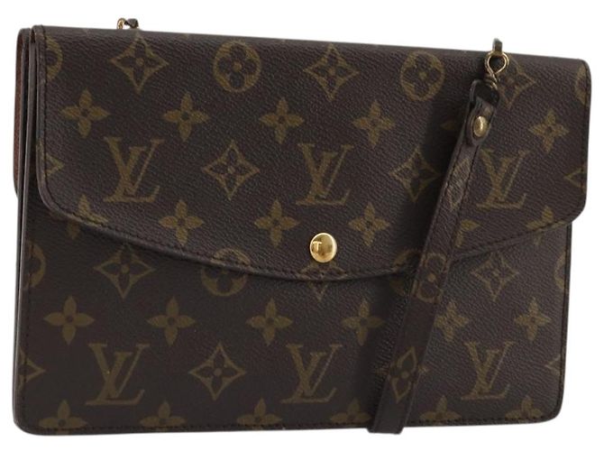 LOUIS VUITTON Bolsa de Ombro Monogram Double Rabat M51815 LV Auth 175461 Monograma
