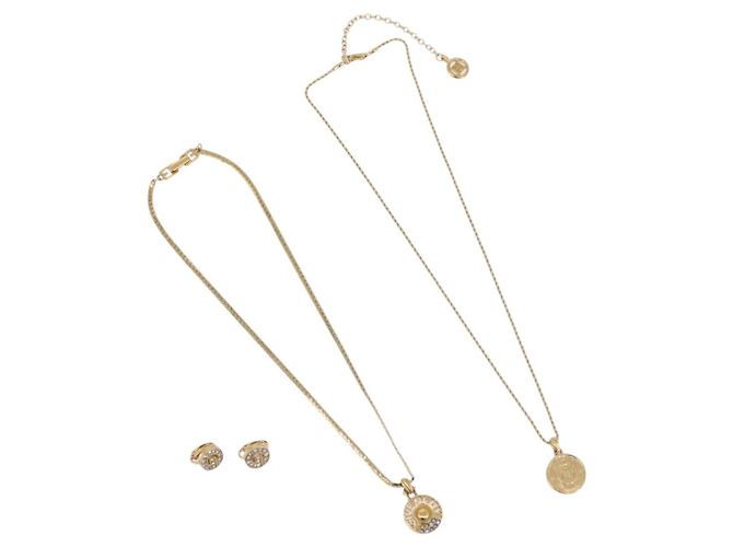 GIVENCHY Halskette Metall 3 Set Goldton Auth ka3931